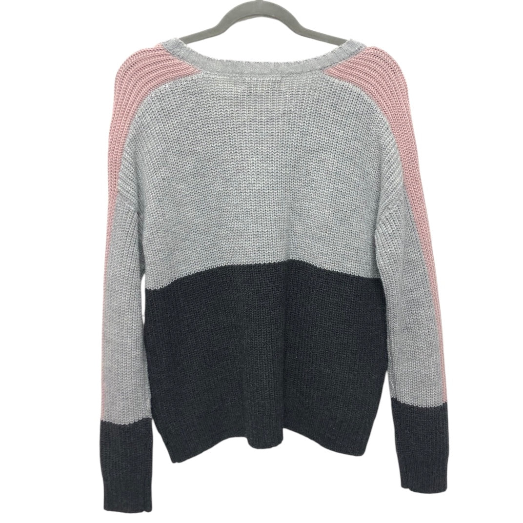 Sweater By Pink Rose In Grey & Pink, Size:L
