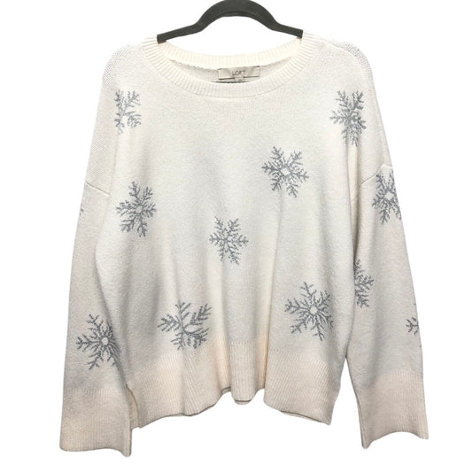 Sweater By Loft In Cream, Size:L