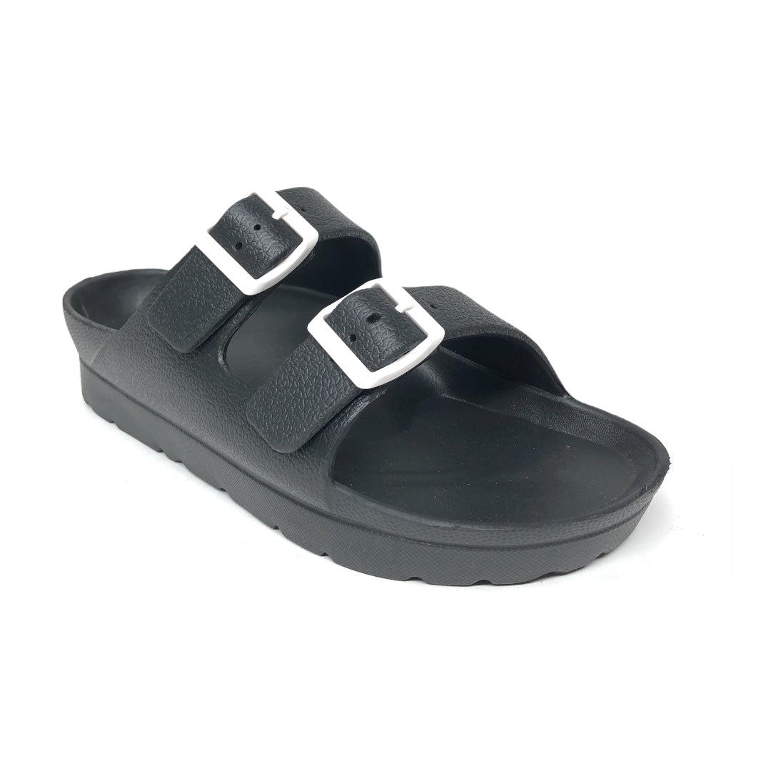 Sandals Flats By Clothes Mentor In Black, Size: 9