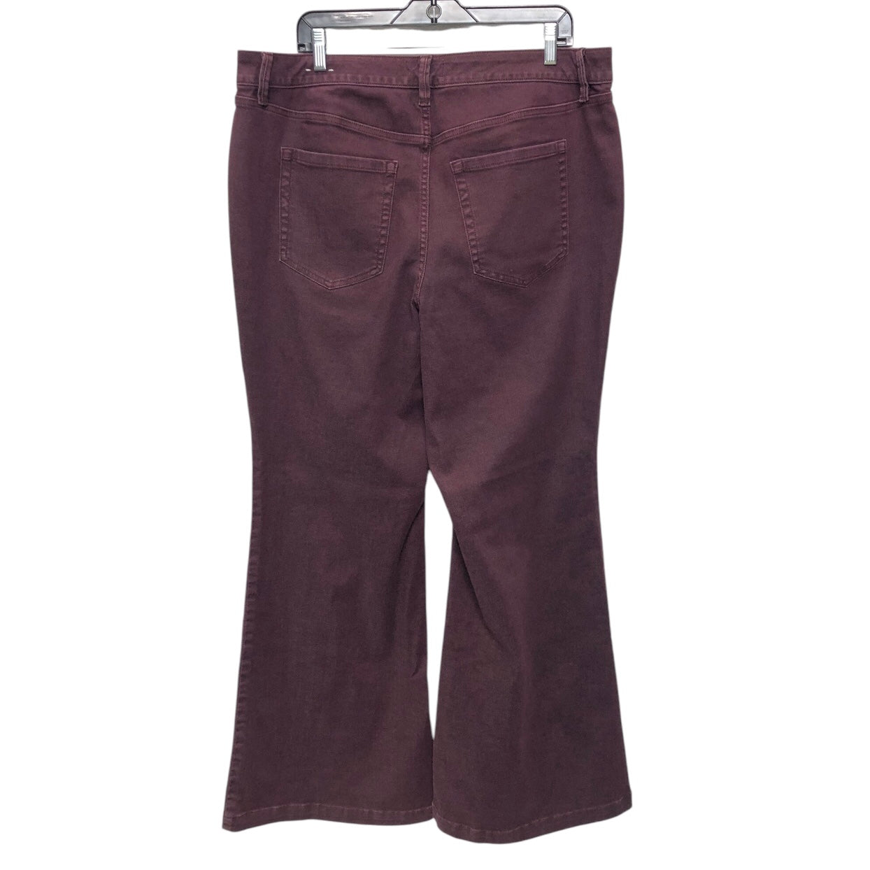 Jeans Flared By Lane Bryant In Maroon, Size:18