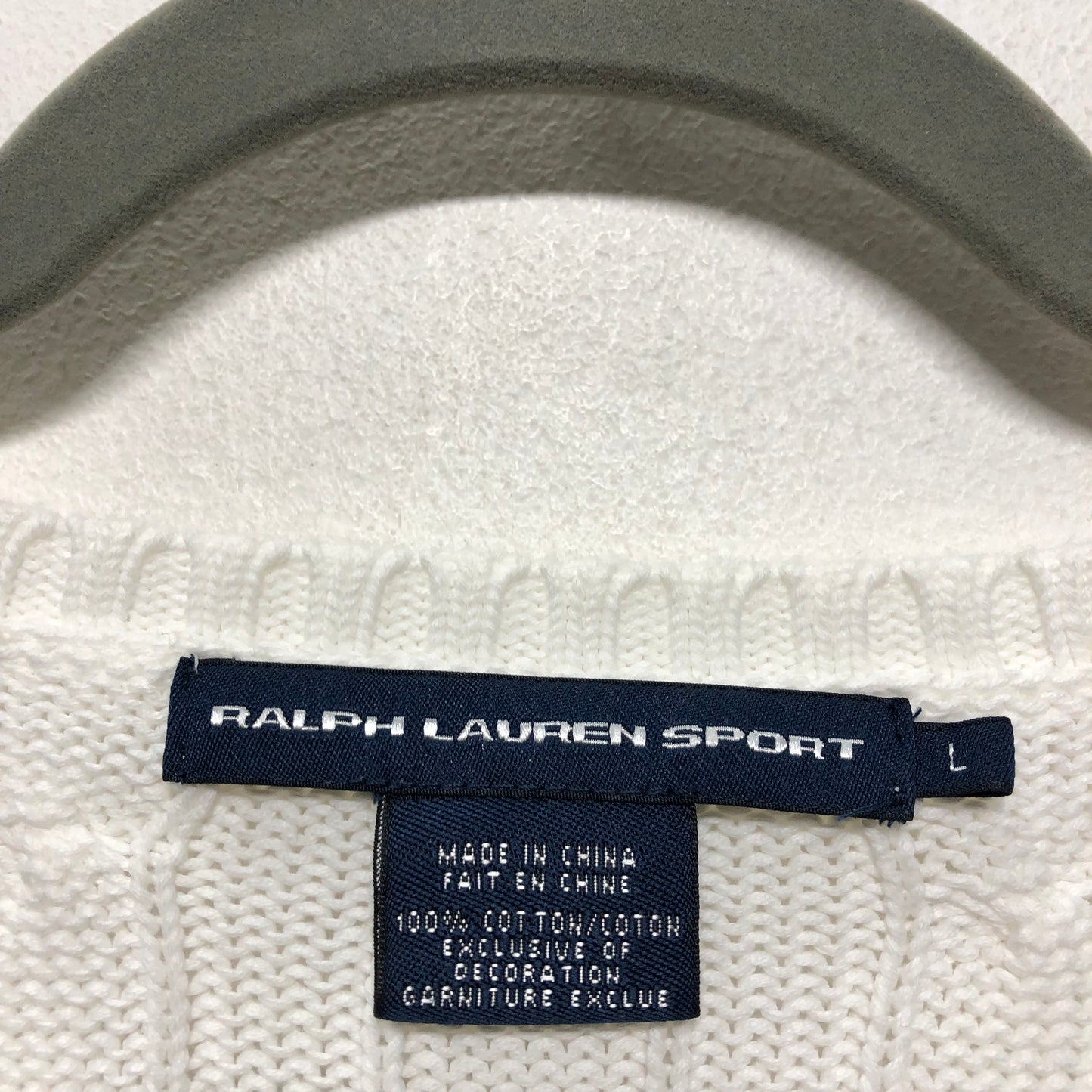 Sweater By Ralph Lauren In White, Size:L