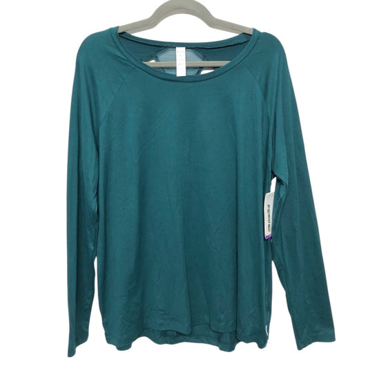 Athletic Top Ls Crewneck By Marika In Green, Size:M