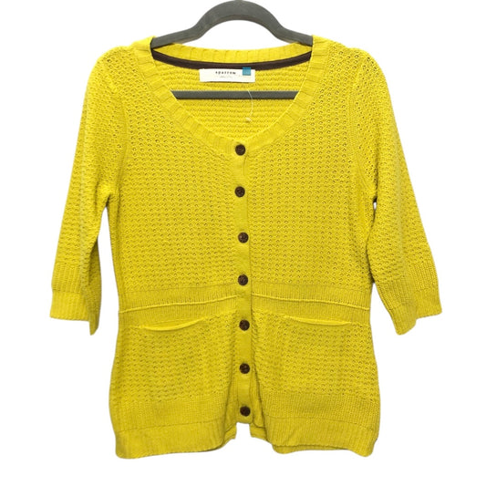 Sweater Cardigan By Sparrow In Yellow, Size:M