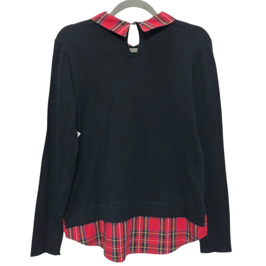 Top Ls By J. Crew In Black & Red, Size:S
