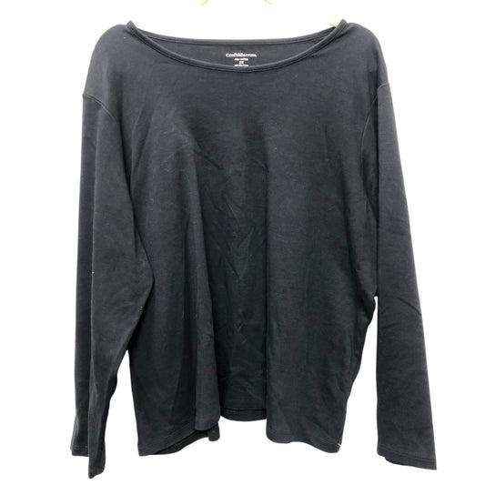 Top Ls Basic By Croft And Barrow In Black, Size:2X