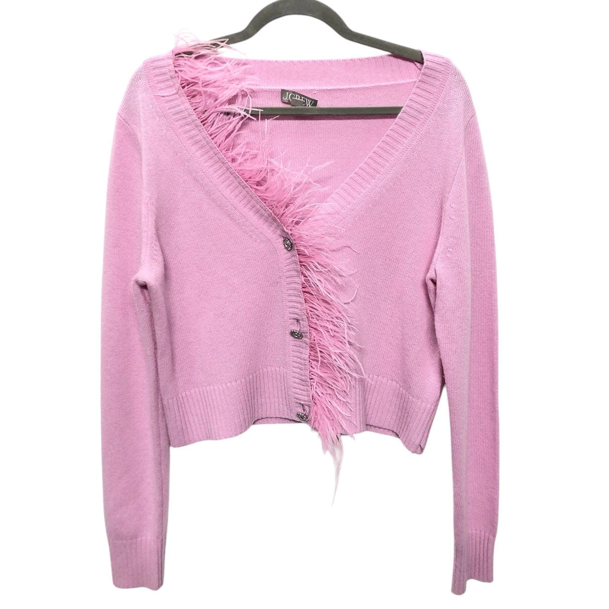 Sweater Cardigan By J. Crew In Pink, Size:L