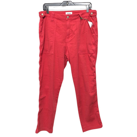 Jeans Straight By Pistola In Red, Size:14