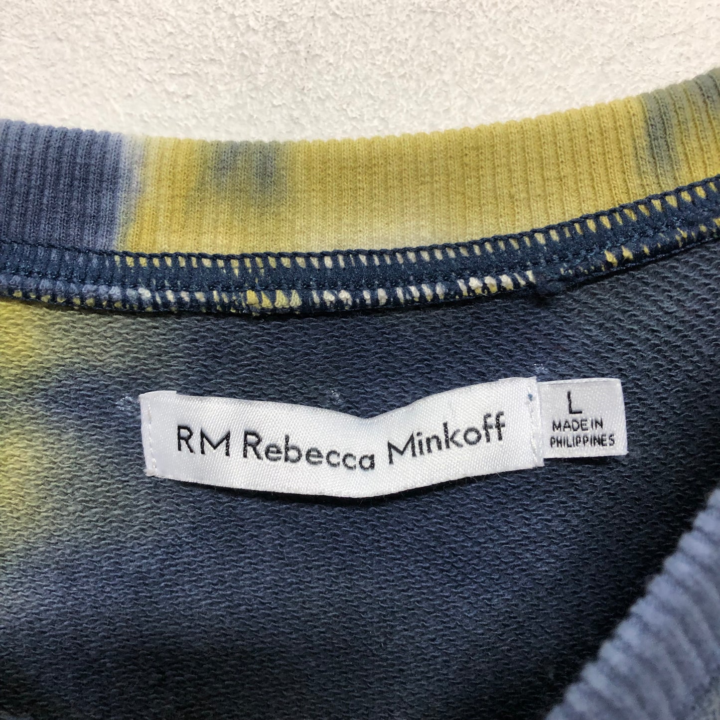 Sweatshirt Designer By Rebecca Minkoff In Blue & Yellow, Size:L