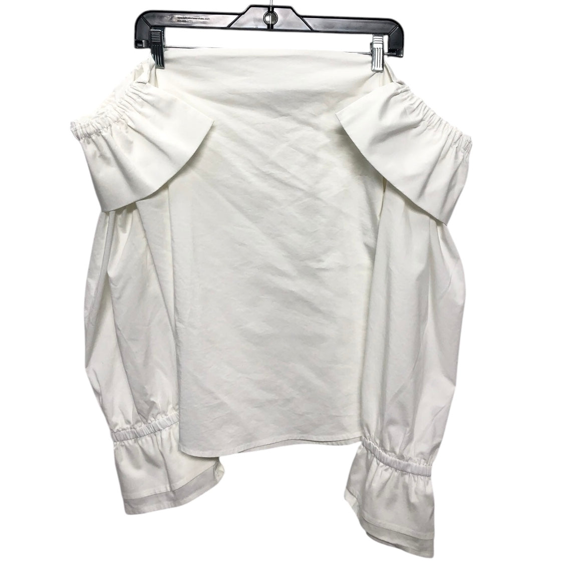 Top 3/4 Sleeve By Fashion To Figure In White, Size:2X