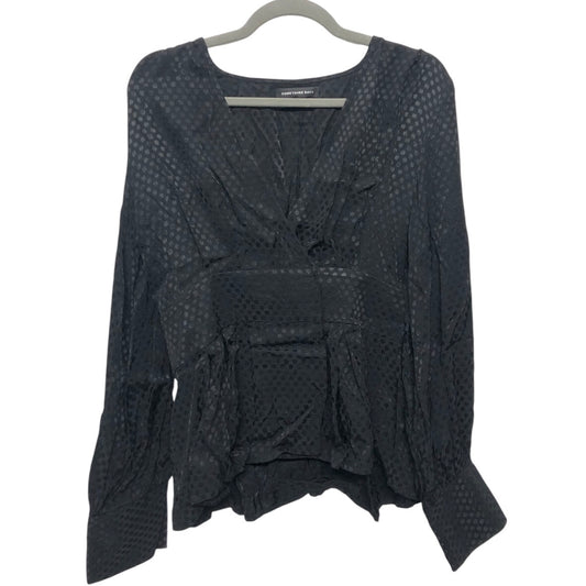 Blouse Ls By Something Navy In Black, Size:M