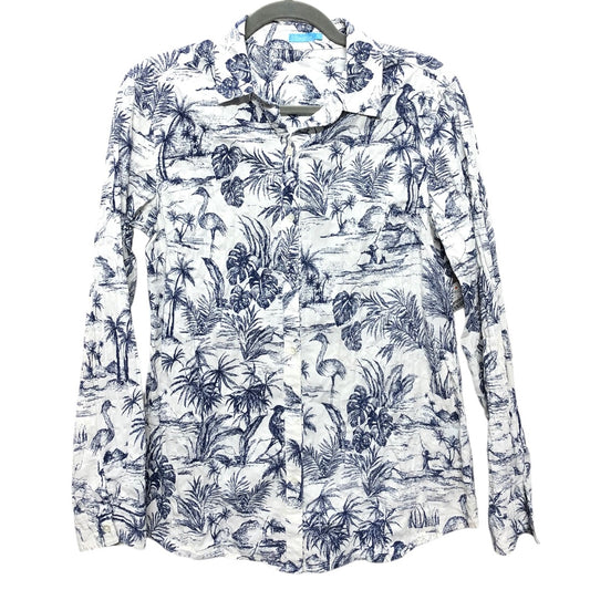 Top Ls By J Mclaughlin In Blue & White, Size:Xs