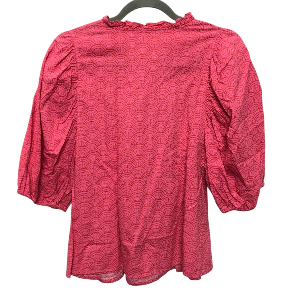 Blouse Ss By Clothes Mentor In Pink & Red, Size:S