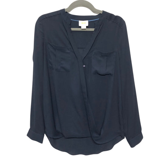 Blouse Ls By Maeve In Navy, Size:4