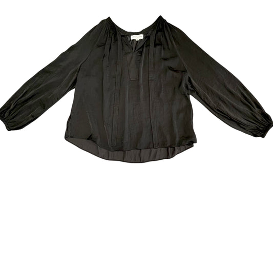 Blouse Ls By Gibson And Latimer In Black, Size:S