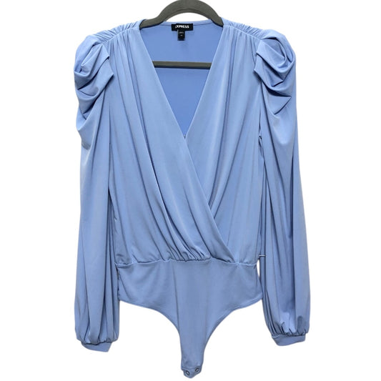 Bodysuit By Express In Blue, Size:Xs
