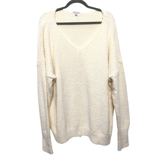 Sweater By White Birch In Cream, Size:1X