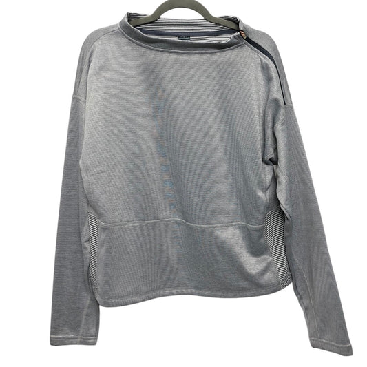 Athletic Top Ls Collar By Champion In Black & White, Size:L