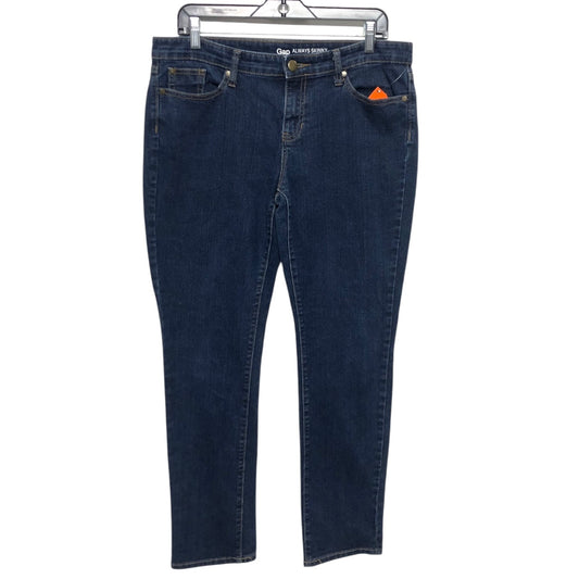 Jeans Skinny By Gap In Blue Denim, Size:10