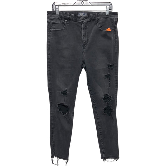 Jeans Skinny By Abercrombie And Fitch In Black, Size:14