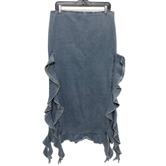 Skirt Maxi By Sweet Rain In Blue Denim, Size:L