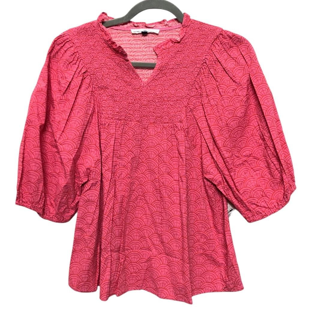 Blouse Ss By Clothes Mentor In Pink & Red, Size:S