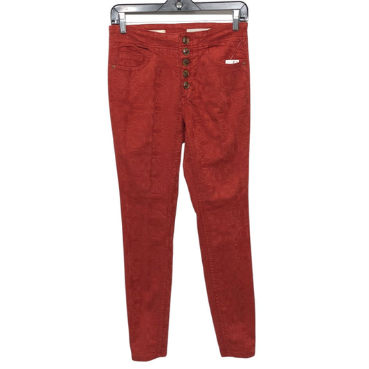 Jeans Skinny By Pilcro In Orange, Size:4