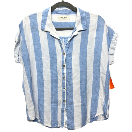 Blouse Ss By Lucky Brand In Blue, Size:S