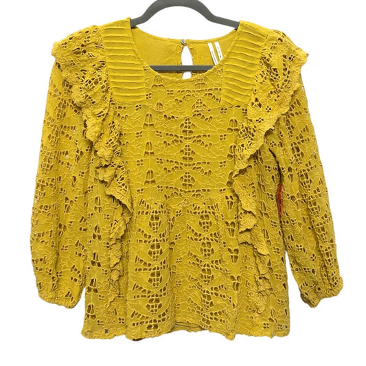 Top Ls By Anthropologie In Yellow, Size:4