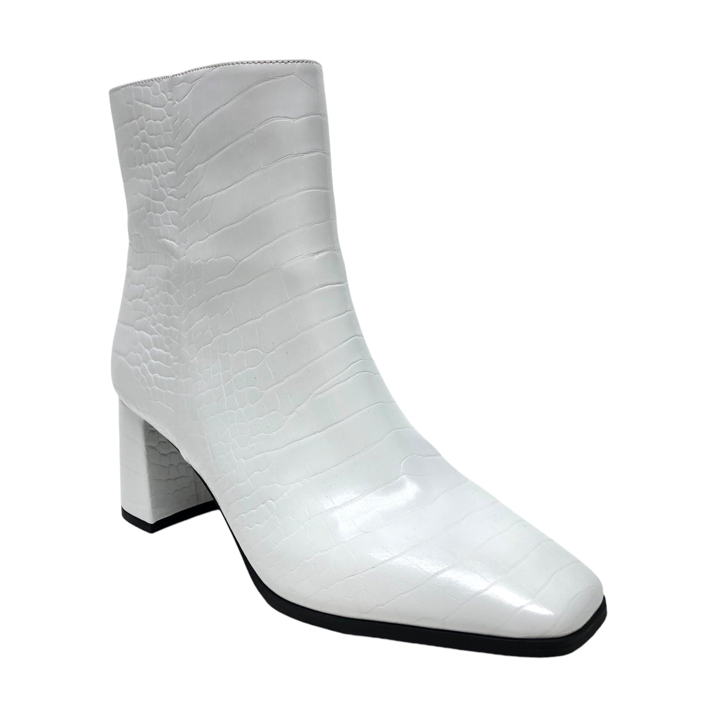 Boots Ankle Heels By Inc In White, Size:9