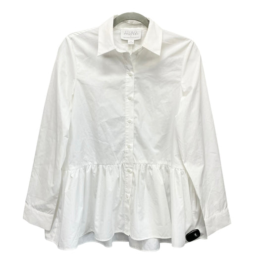 Top Long Sleeve By Anthropologie In White, Size: Xs