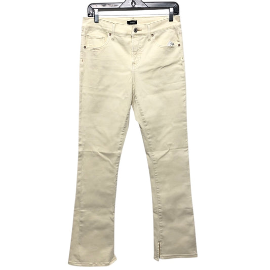 Jeans Flared By Express In Cream, Size:8