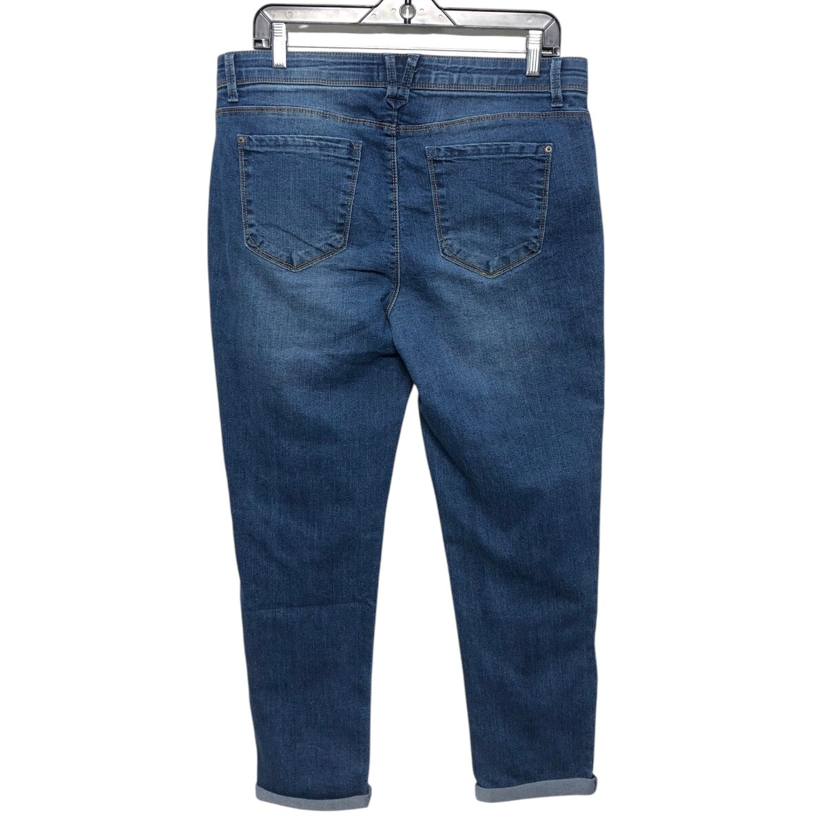 Jeans Straight By Curve Appeal In Blue Denim, Size:12