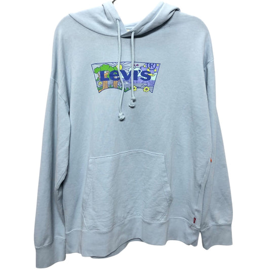 Sweatshirt Hoodie By Levis In Blue, Size:L
