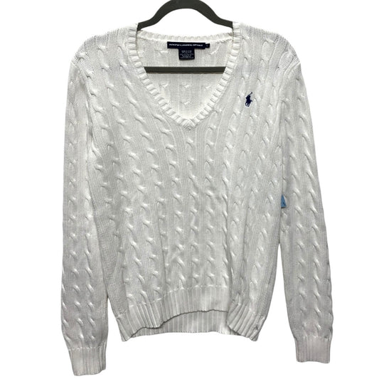 Sweater By Ralph Lauren In White, Size:L