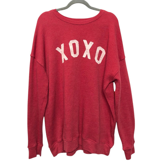 Sweatshirt Crewneck By Clothes Mentor In Red, Size:Xl