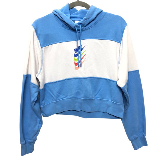 Sweatshirt Hoodie By Nike Apparel In Blue & White, Size:Xs