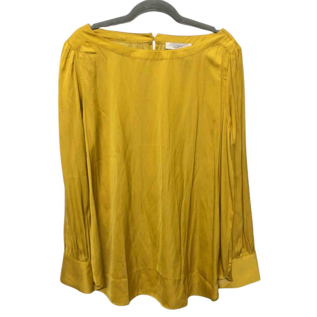 Blouse Ls By Loft In Yellow, Size:Xl