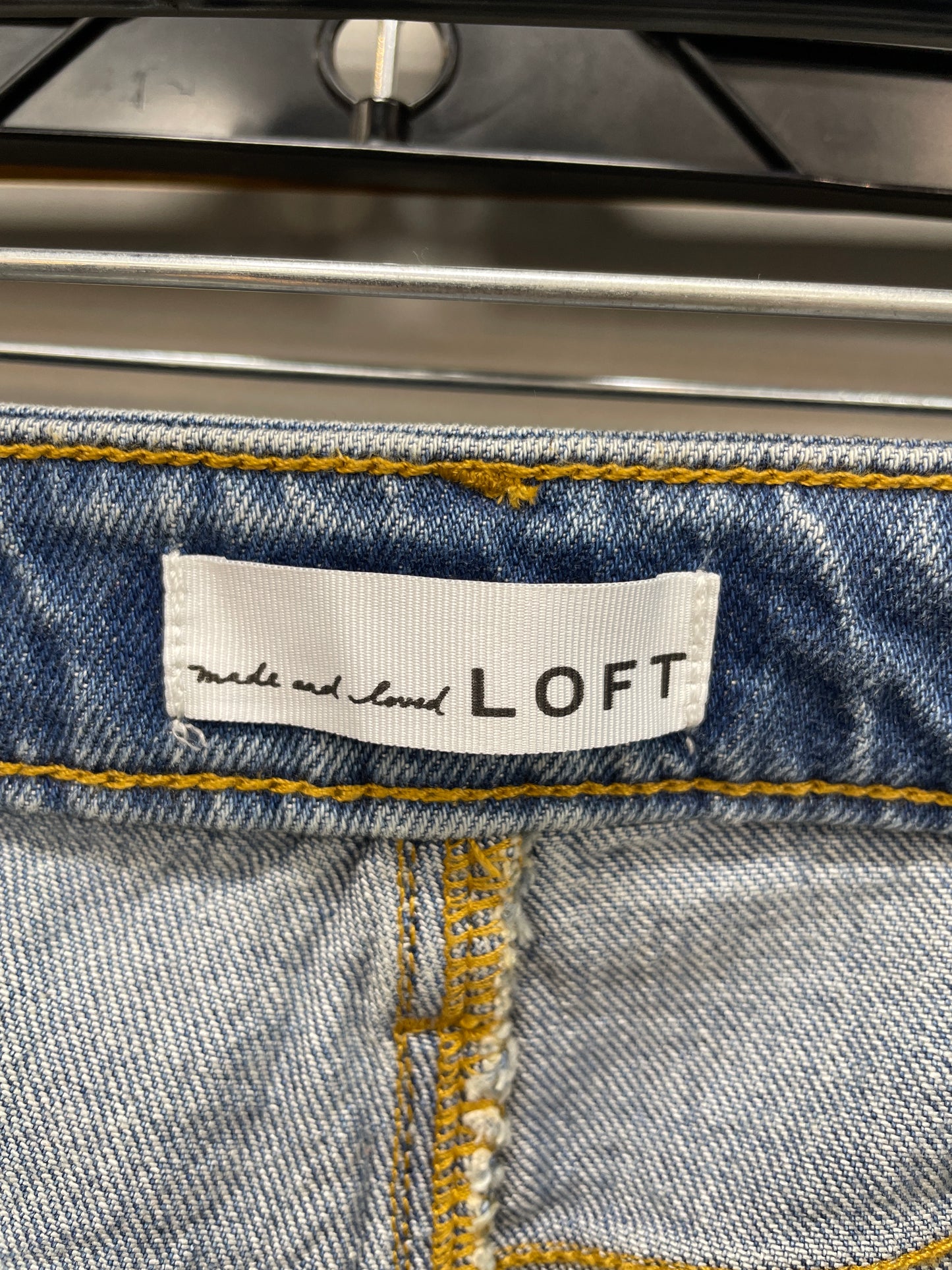 Jeans Straight By Loft In Blue Denim, Size: 12