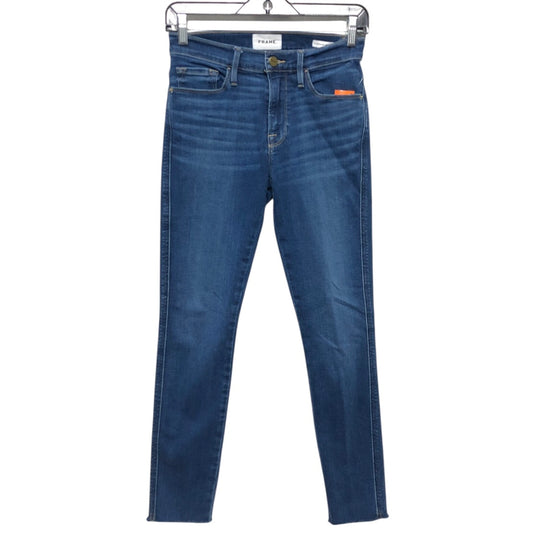 Jeans Skinny By Frame In Blue Denim, Size:4