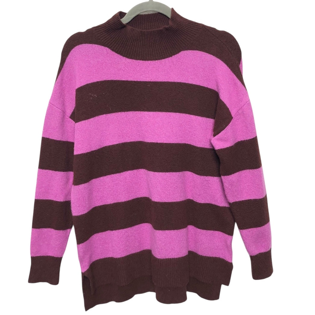 Sweater By Loft In Brown & Pink, Size:S