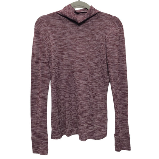Athletic Top Ls Collar By Lululemon In Maroon, Size:6