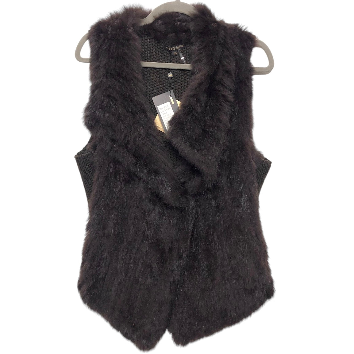 VEST FUR & SHERPA by ALBERTO MAKALI In BROWN, Size: XL