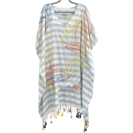 Swimwear Cover-up By Duet In Blue & White, Size: L