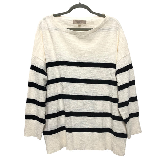 Sweater By Loft In Black & Cream, Size:Xxl