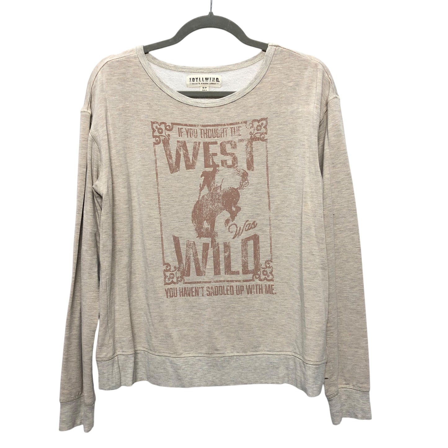 Sweatshirt Crewneck By Clothes Mentor In Beige, Size:S