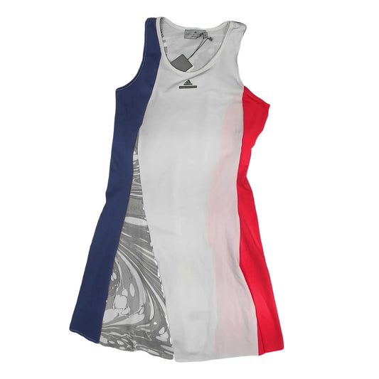 Athletic Dress By Adidas In Grey & White, Size: L