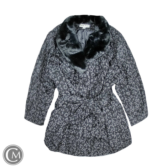 Coat Trench Coat By Ava & Viv In Leopard Print, Size: 4x