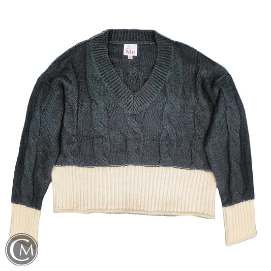 Sweater By So Me In Black & Cream, Size: L