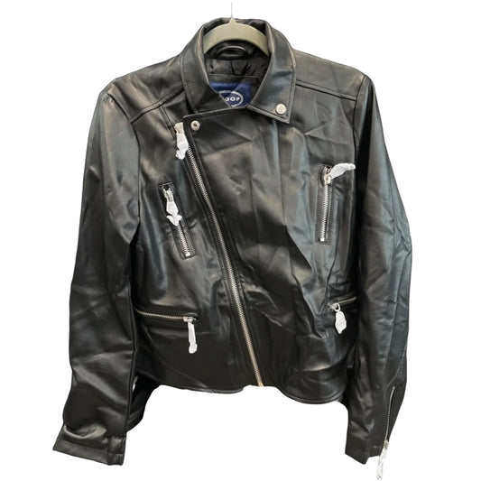 Jacket Moto By Scoop In Black, Size: L