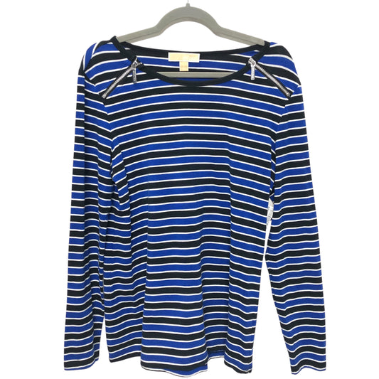 Top Ls By Michael By Michael Kors In Black & Blue, Size:L